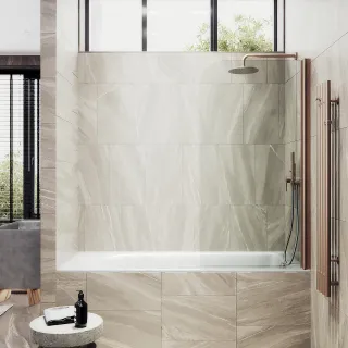 Шторка на ванну MaybahGlass MGV-599-2 70см бронза