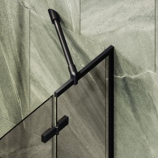 Шторка на ванну MaybahGlass MGV-918-6 99см чёрный