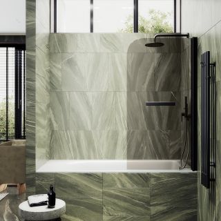 Шторка на ванну MaybahGlass MGV-771-6 50см чёрный