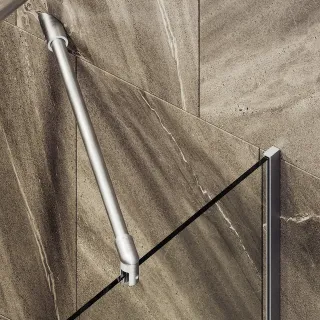 Шторка на ванну MaybahGlass MGV-144-5у 64см хром матовый