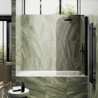 Шторка на ванну MaybahGlass MGV-601-6 40см чёрный