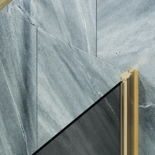 Шторка на ванну MaybahGlass MGV-613-3 60см золото