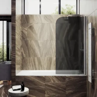 Шторка на ванну MaybahGlass MGV-609-5 50см хром матовый