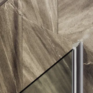 Шторка на ванну MaybahGlass MGV-620-5 70см хром матовый