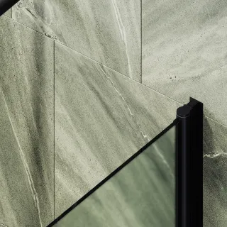 Шторка на ванну MaybahGlass MGV-605-6 40см чёрный