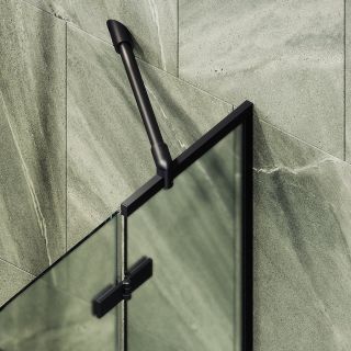 Шторка на ванну MaybahGlass MGV-920-6 99см чёрный