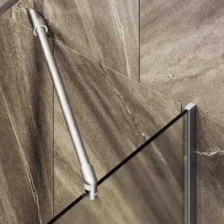 Шторка на ванну MaybahGlass MGV-90-5у 40см хром матовый