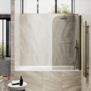 Шторка на ванну MaybahGlass MGV-783-2 70см бронза