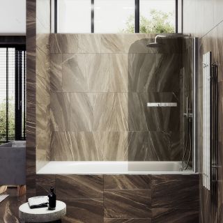 Шторка на ванну MaybahGlass MGV-771-5 50см хром матовый