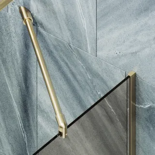 Шторка на ванну MaybahGlass MGV-127-3у 34см золото