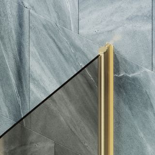 Шторка на ванну MaybahGlass MGV-771-3 50см золото