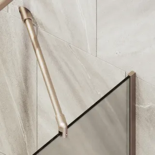 Шторка на ванну MaybahGlass MGV-77-2у 90см бронза