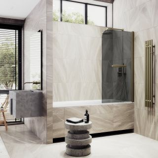 Шторка на ванну MaybahGlass MGV-785-2 70см бронза