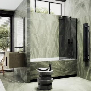 Шторка на ванну MaybahGlass MGV-252-6ш 30см чёрный