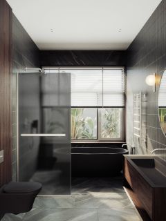 Душевая перегородка MaybahGlass MGD-730-5у 79см хром матовый