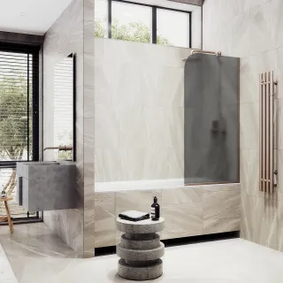 Шторка на ванну MaybahGlass MGV-133-2у 44см бронза