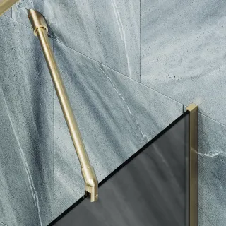 Шторка на ванну MaybahGlass MGV-129-3у 34см золото