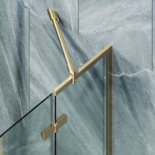 Шторка на ванну MaybahGlass MGV-920-3 99см золото