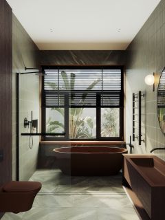 Душевая перегородка MaybahGlass MGD-726-6ш 79см чёрный