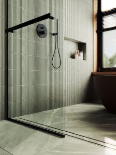 Душевая перегородка MaybahGlass MGD-726-6у 79см чёрный