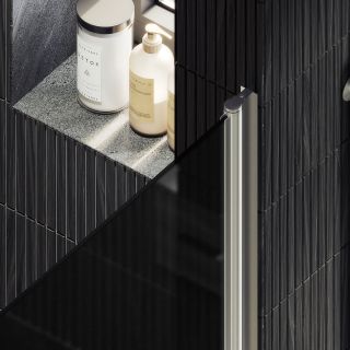 Душевая дверь MaybahGlass MGD-807-5 80см хром матовый