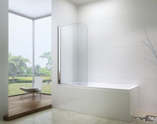 Шторка на ванну Berges River 90см хром 062102