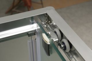 Душевой уголок прямоугольный, хром BelBagno UNO-AH-1-100/80-C-Cr