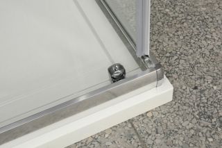 Душевой уголок прямоугольный, хром BelBagno UNO-AH-1-100/80-P-Cr