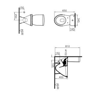 Напольный унитаз Norm Eisberg 9844B099-7204 крышка термопласт с микролифтом