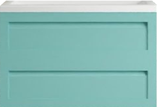 Подвесная тумба под раковину Art&Max Platino 100см светло-зелёный матовый AM-Platino-1000-2C-SO-MM