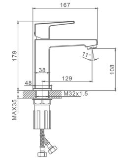 Смеситель для раковины Splenka S01.10 хром