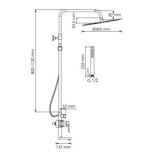 Душевой комплект WasserKRAFT A166.117.137.010.CH хром