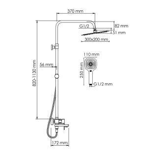 Душевой комплект WasserKRAFT A177.069.065.010.CH хром