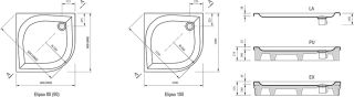 Душевой поддон Ravak Elipso-90 PAN A227701410