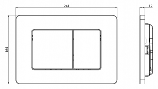 Клавиша смыва Charus Robusto FP.310.GSS.05 глянцевая сталь, антивандальная