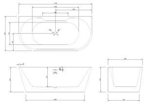 Акриловая ванна ABBER AB9296-1.7 170x80
