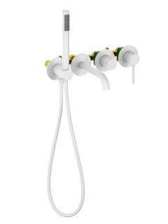 Смеситель встраиваемый для ванны с душем Timo Saona 2314/16YSM белый матовый