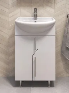 Тумба под раковину напольная Vigo Turin 224 50 см поставляется в разобранном виде белый