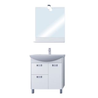 Тумба под раковину Акватон Бекка 70см белый/дуб сомерсет 1A208701BAC20