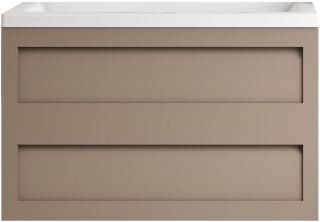 Подвесная тумба под раковину Art&Max Platino 100см капучино матовый AM-Platino-1000-2C-SO-CM