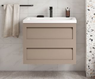 Подвесная тумба под раковину Art&Max Platino 58см капучино матовый AM-Platino-580-2C-SO-CM