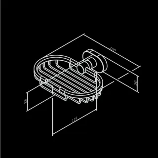 Мыльница металлическая настенная AM.PM Sense L A7434600 хром