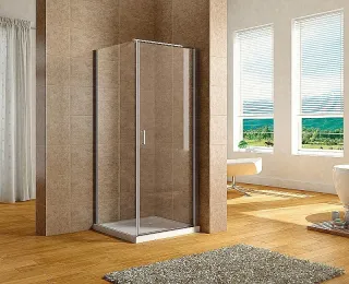 Душевой уголок Aquanet Cinetic AE12-N-80H190U-CT + AE12-F-80H190U-CT 254230 80x80 см стекло прозрачное профиль хром