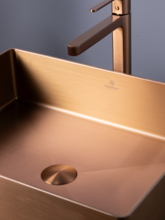 Раковина AltroBagno Accordo 001011 RaSp из нержавеющей стали медь матовая