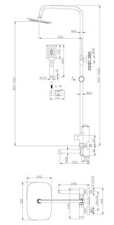 Душевая стойка BelBagno ACQUA-VSCM-CRM хром
