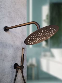 Душевая система с термостатом AltroBagno Unione 040408 NeOp  черный матовый