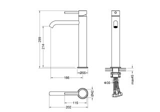 Смеситель для раковины Aquatek Европа AQ1304BGM оружейная сталь