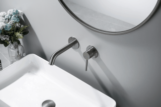 Смеситель встраиваемый для раковины Aquatek Европа AQ1313BGM шлифованный чёрный хром