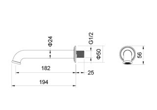 Излив для ванны Aquatek AQ1541CR хром