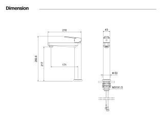 Смеситель для раковины Aquatek Лугано AQ1704BGM оружейная сталь